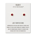 18k Gold Plated July (Ruby) Birthstone Earrings Created with Zircondia® Crystals