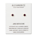 18k Gold Plated June (Alexandrite) Birthstone Earrings Created with Zircondia® Crystals