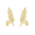 18k Gold Plated Leaf Earrings