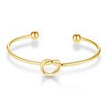 18k Gold Plated Love Knot Cuff Bangle