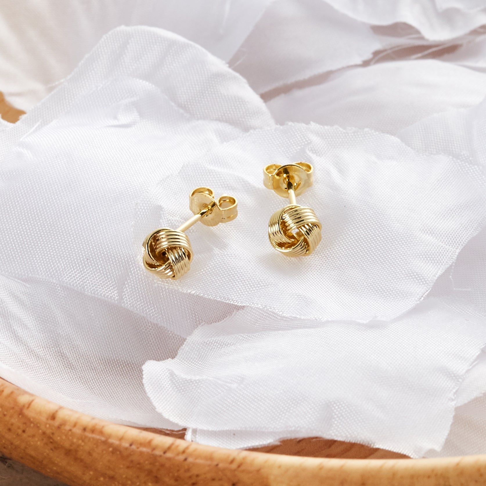 18k Gold Plated Love Knot Earrings with Quote Card