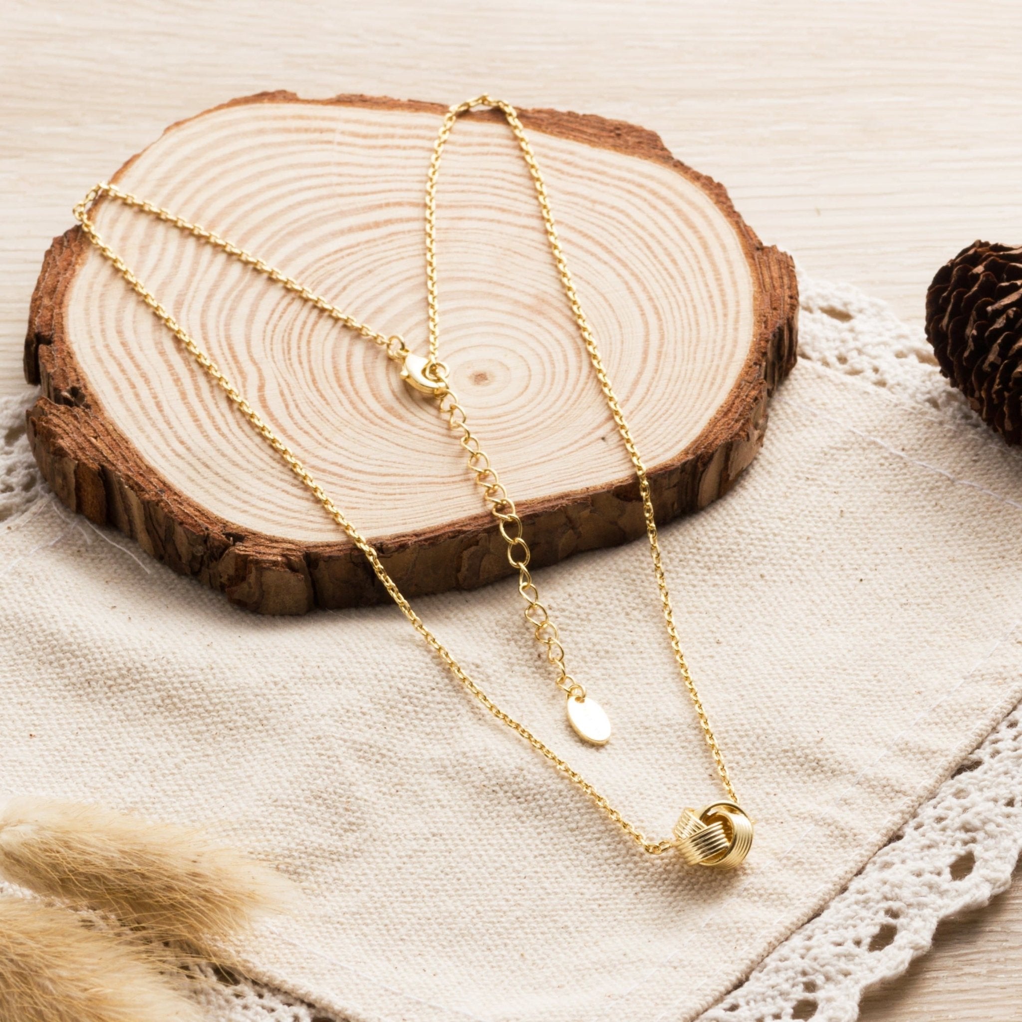 18k Gold Plated Love Knot Necklace