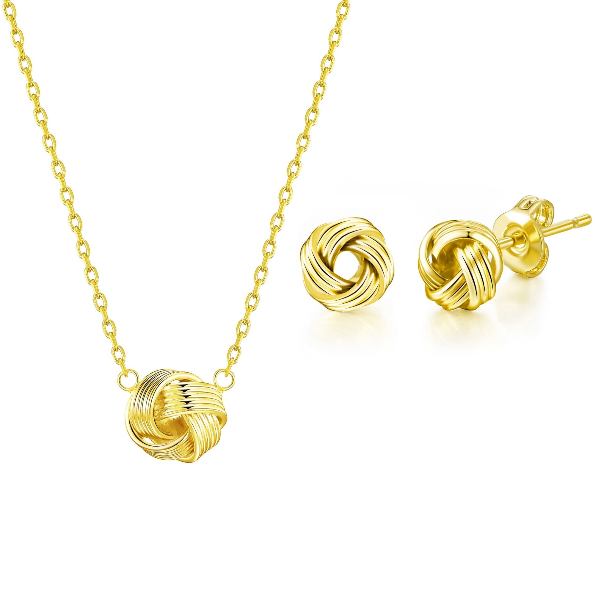 18k Gold Plated Love Knot Set