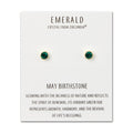 18k Gold Plated May (Emerald) Birthstone Earrings Created with Zircondia® Crystals