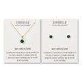 18k Gold Plated May (Emerald) Birthstone Necklace & Earrings Set Created with Zircondia® Crystals