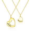 18k Gold Plated Mother and Daughter Necklace Set