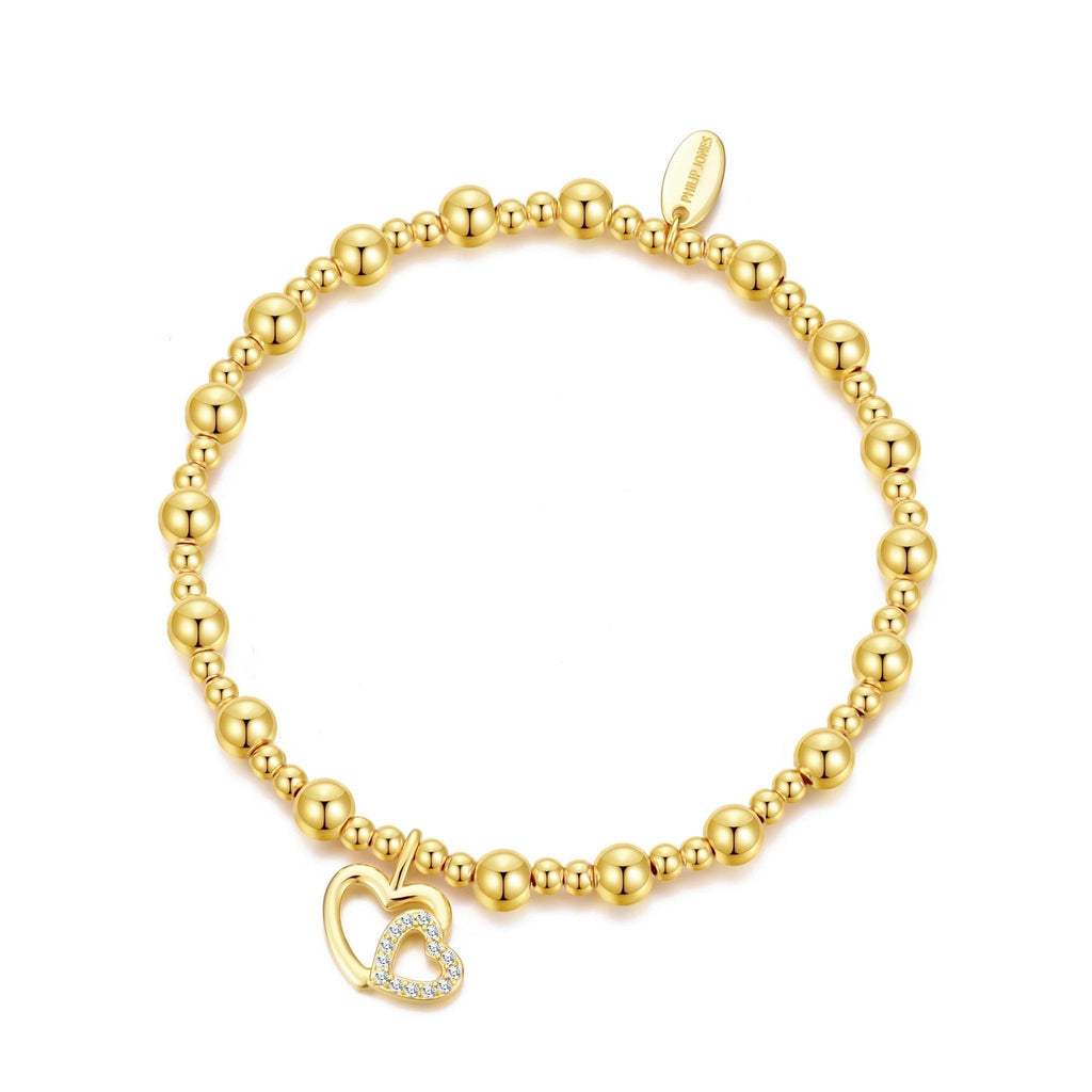 18k Gold Plated Mother and Daughter Quote Stretch Bracelet with Gift Box