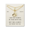 18k Gold Plated Mother Daughter Piece of My Heart Necklace Set