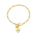 18k Gold Plated Mum Charm Bracelet Created with Zircondia® Crystals