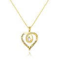 18k Gold Plated Mum I Love You Quote Necklace Created with Zircondia® Crystals