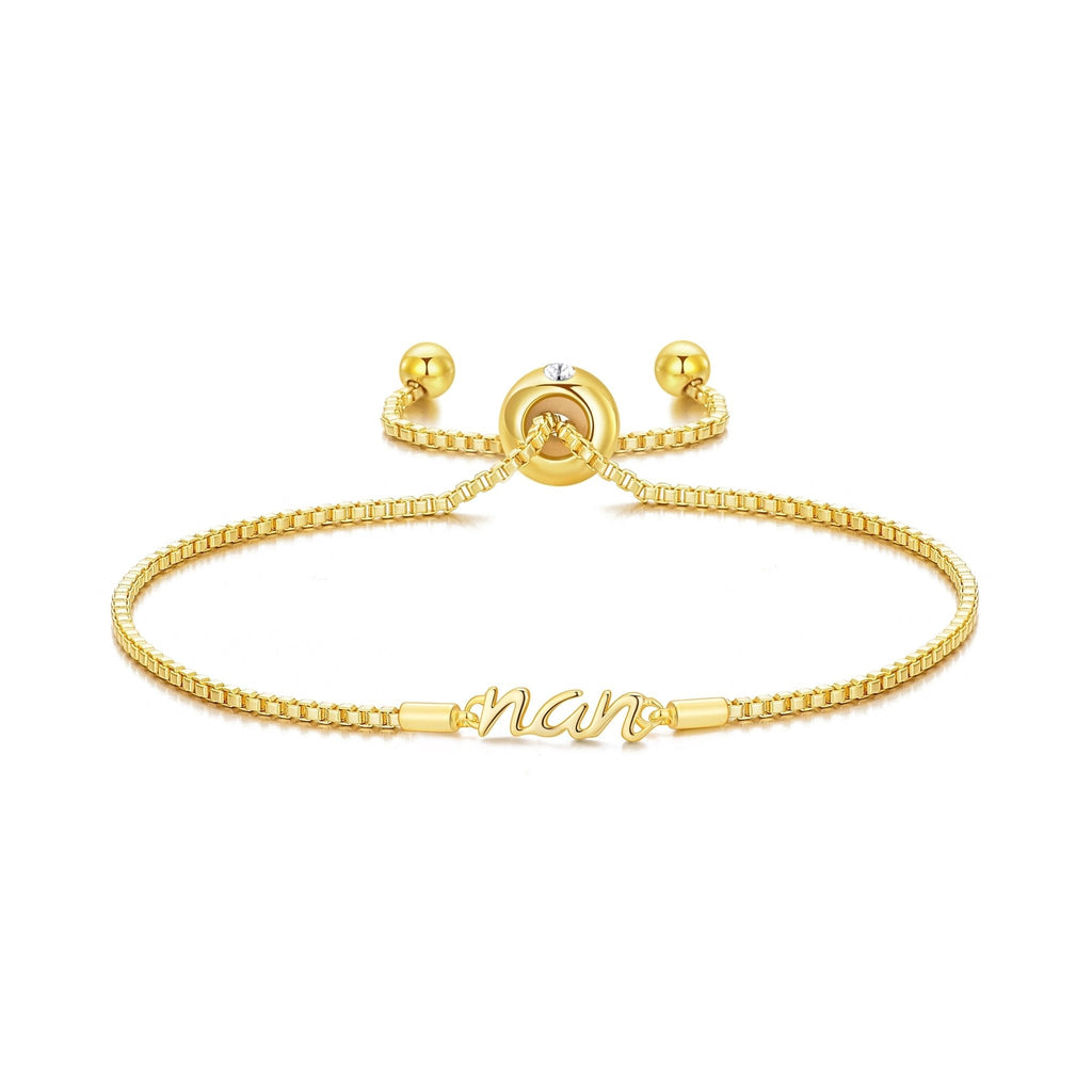 18k Gold Plated Nan Bracelet Created with Zircondia® Crystals