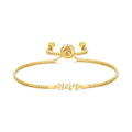 18k Gold Plated Nan Bracelet Created with Zircondia® Crystals