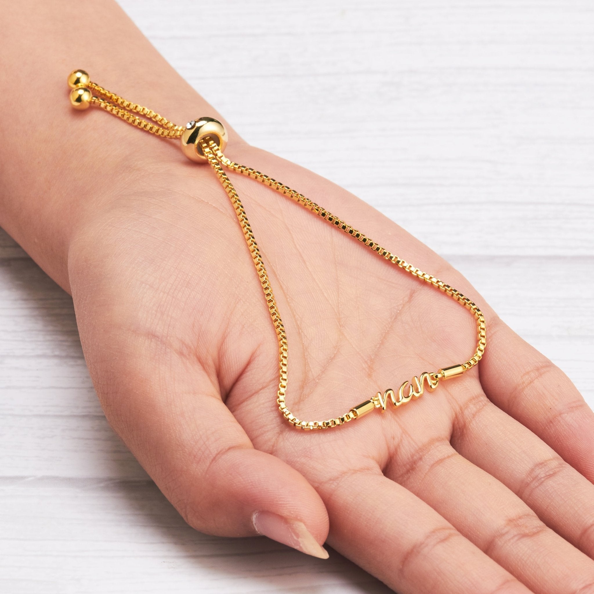 18k Gold Plated Nan Bracelet Created with Zircondia® Crystals