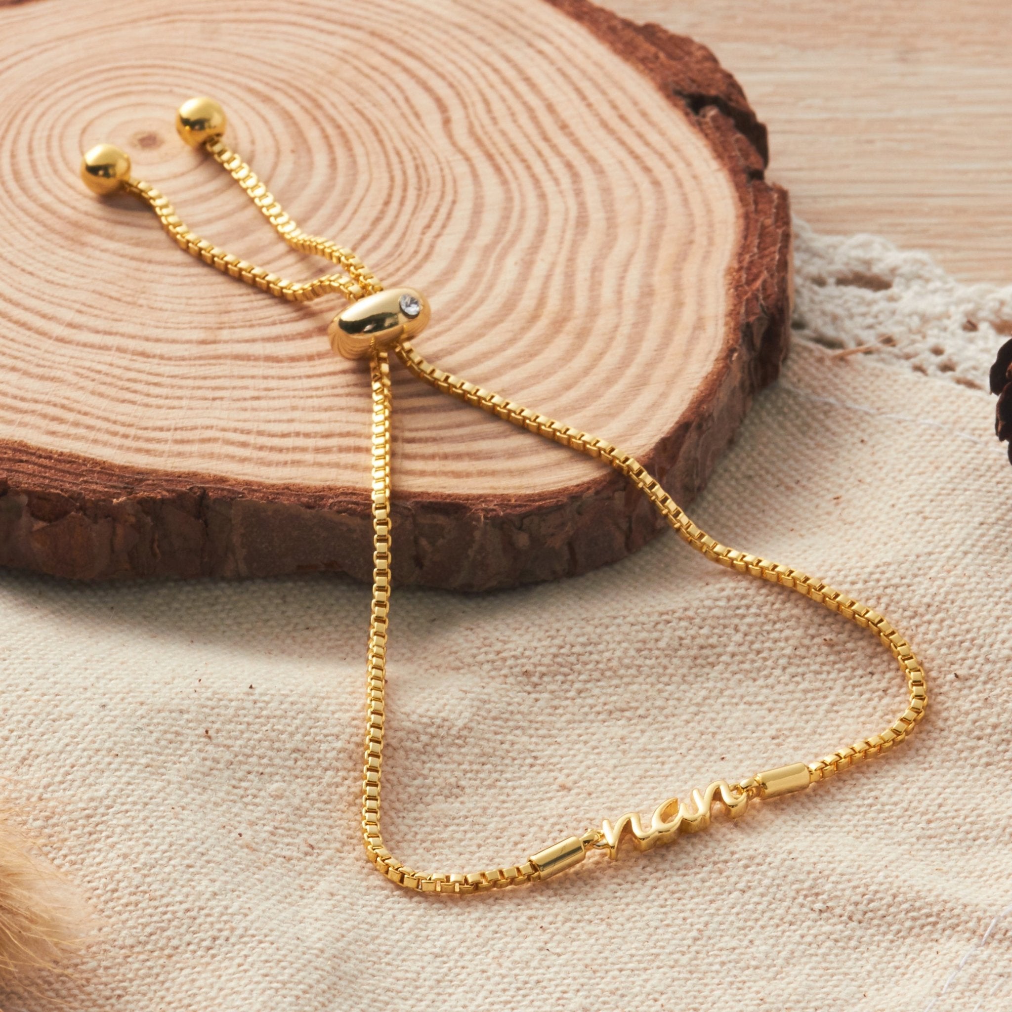 18k Gold Plated Nan Bracelet Created with Zircondia® Crystals