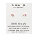 18k Gold Plated October (Tourmaline) Birthstone Earrings Created with Zircondia® Crystals
