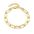 18k Gold Plated Paperclip Bracelet