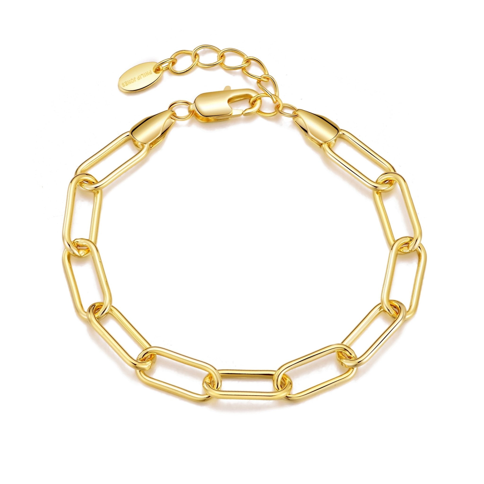 18k Gold Plated Paperclip Bracelet