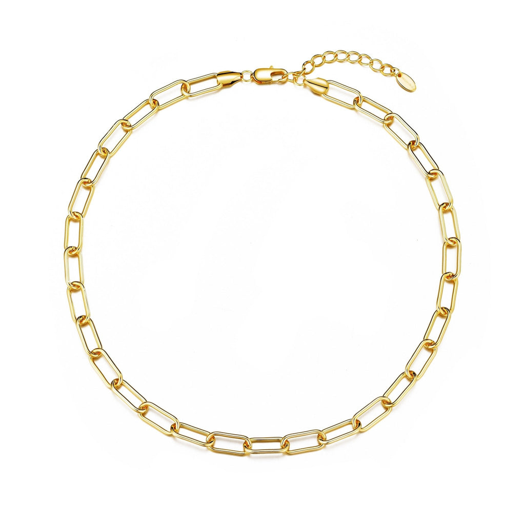 18k Gold Plated Paperclip Necklace