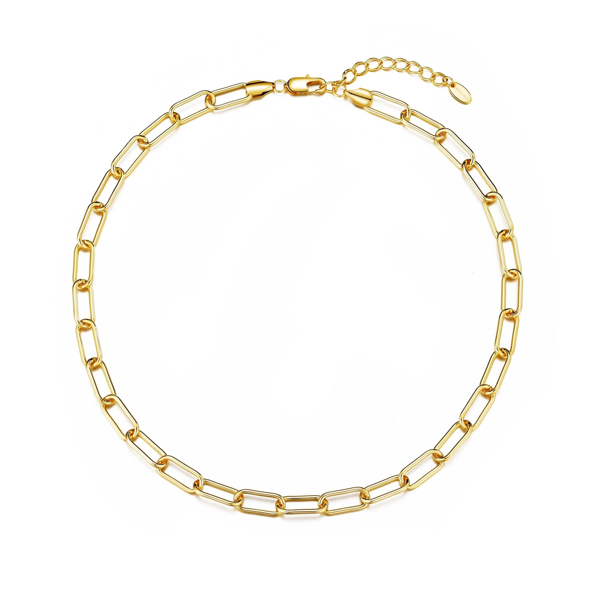 18k Gold Plated Paperclip Necklace