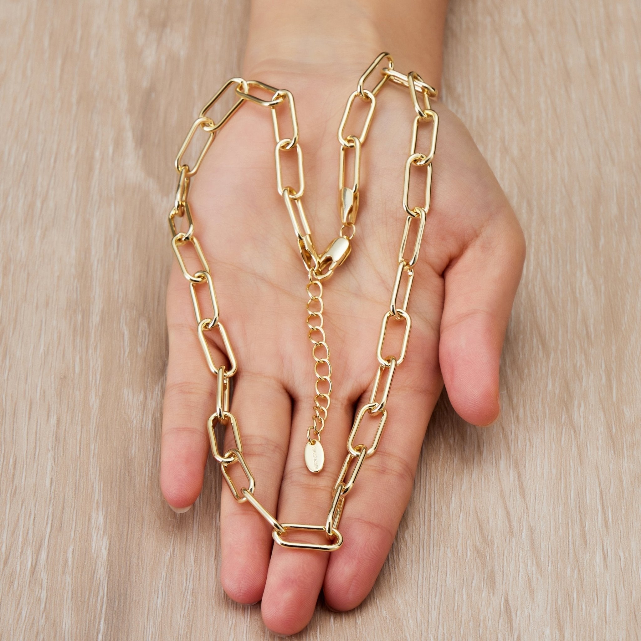 18k Gold Plated Paperclip Necklace