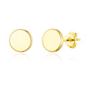 18k Gold Plated Round Dot Stud Earrings