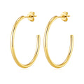 18k Gold Plated Round Hoop Earrings