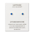 18k Gold Plated September (Sapphire) Birthstone Earrings Created with Zircondia® Crystals
