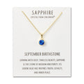 18k Gold Plated September (Sapphire) Birthstone Necklace Created with Zircondia® Crystals