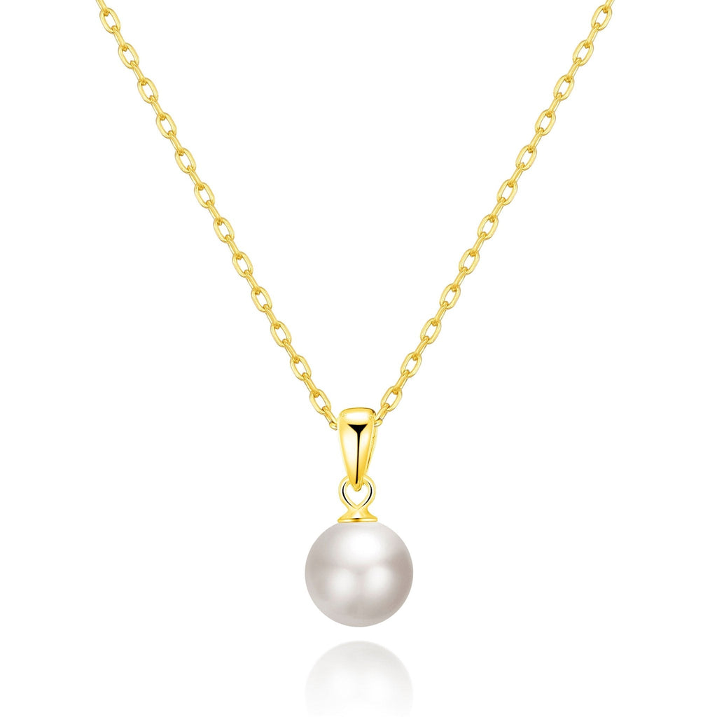 18k Gold Plated Shell Pearl Necklace