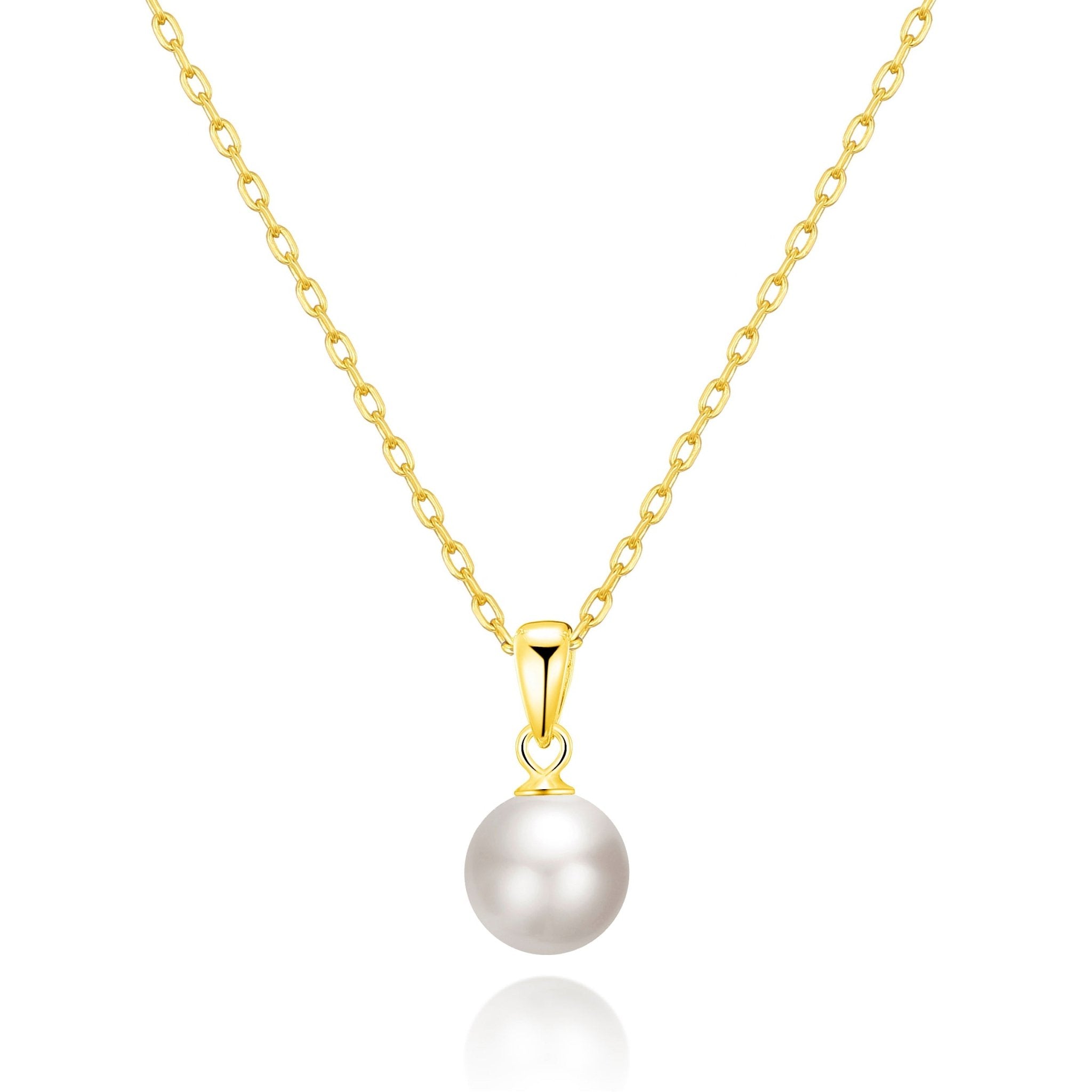18k Gold Plated Shell Pearl Necklace