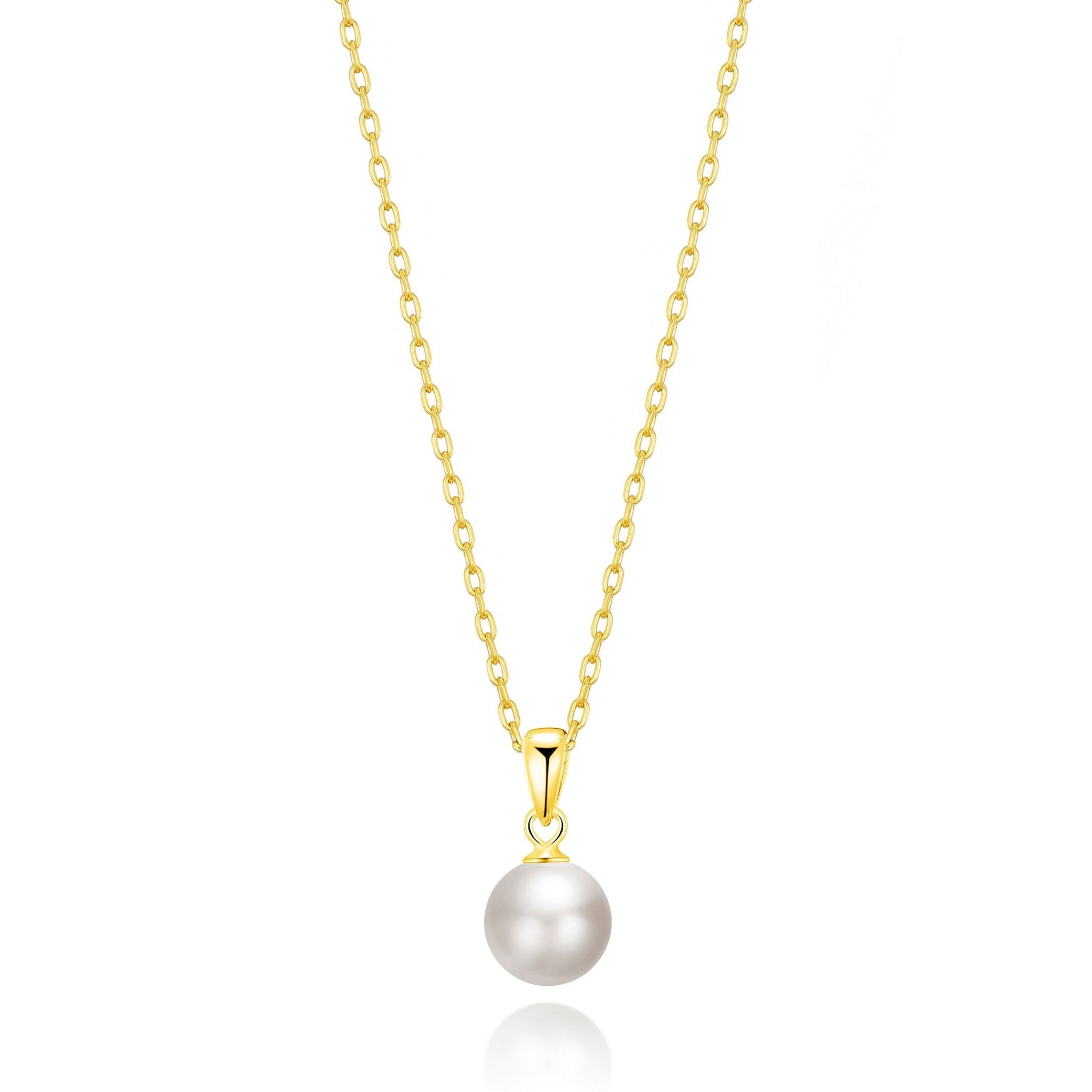 18k Gold Plated Shell Pearl Necklace