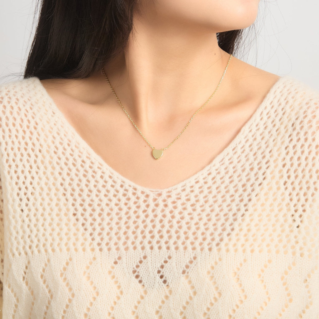 18k Gold Plated Heart Necklace with Quote Card