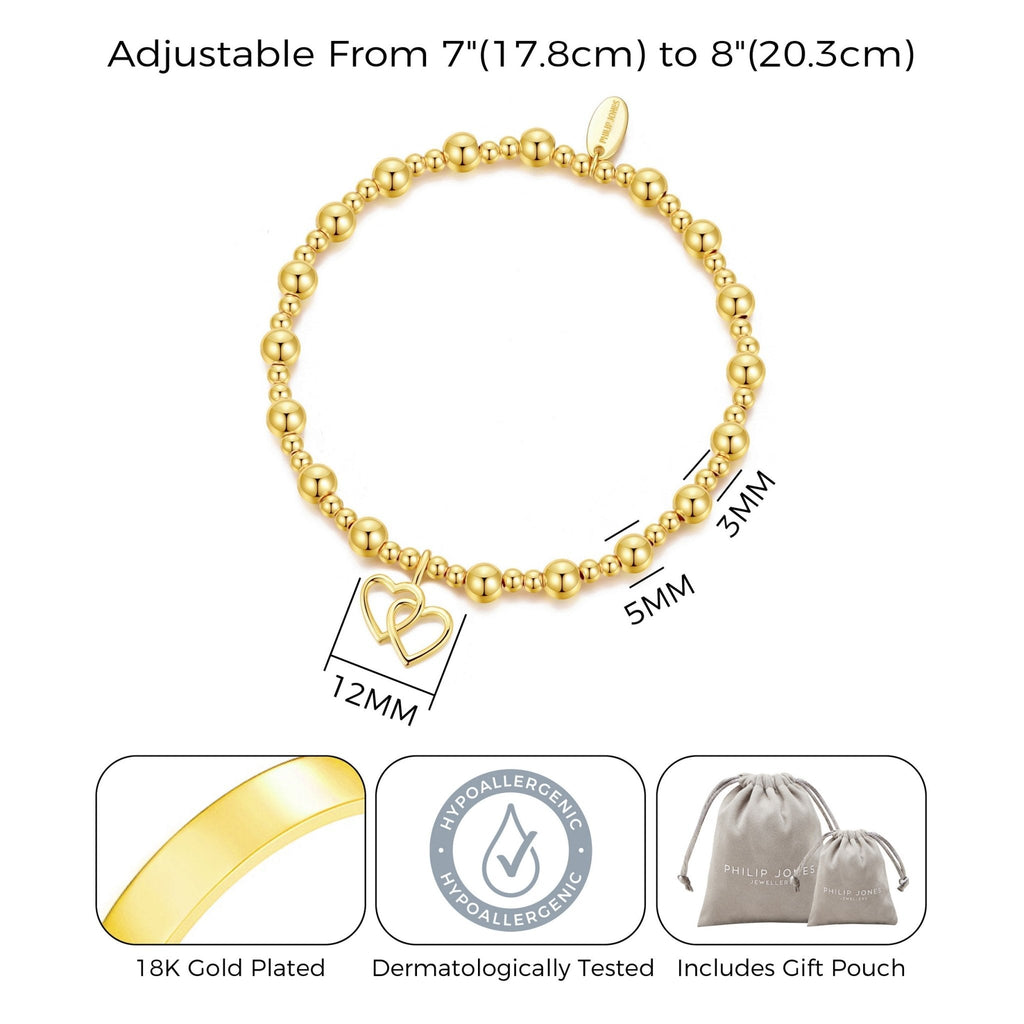 18k Gold Plated Sister Quote Stretch Bracelet with Gift Box