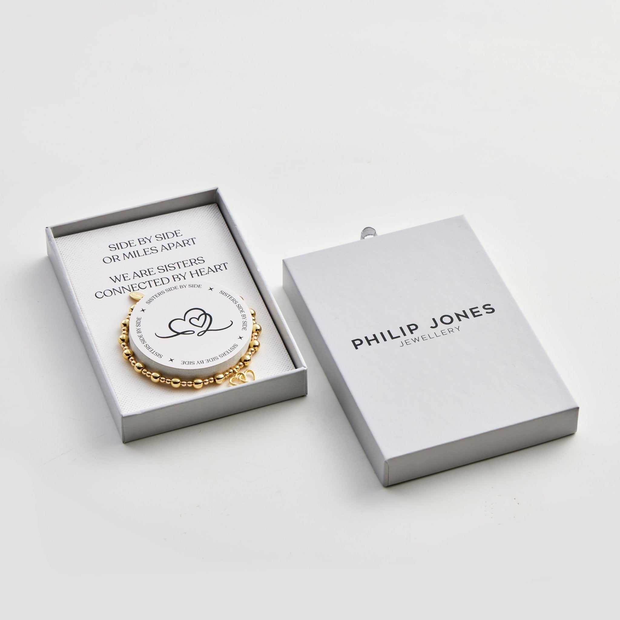 18k Gold Plated Sister Quote Stretch Bracelet with Gift Box