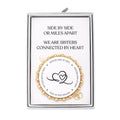 18k Gold Plated Sister Quote Stretch Bracelet with Gift Box