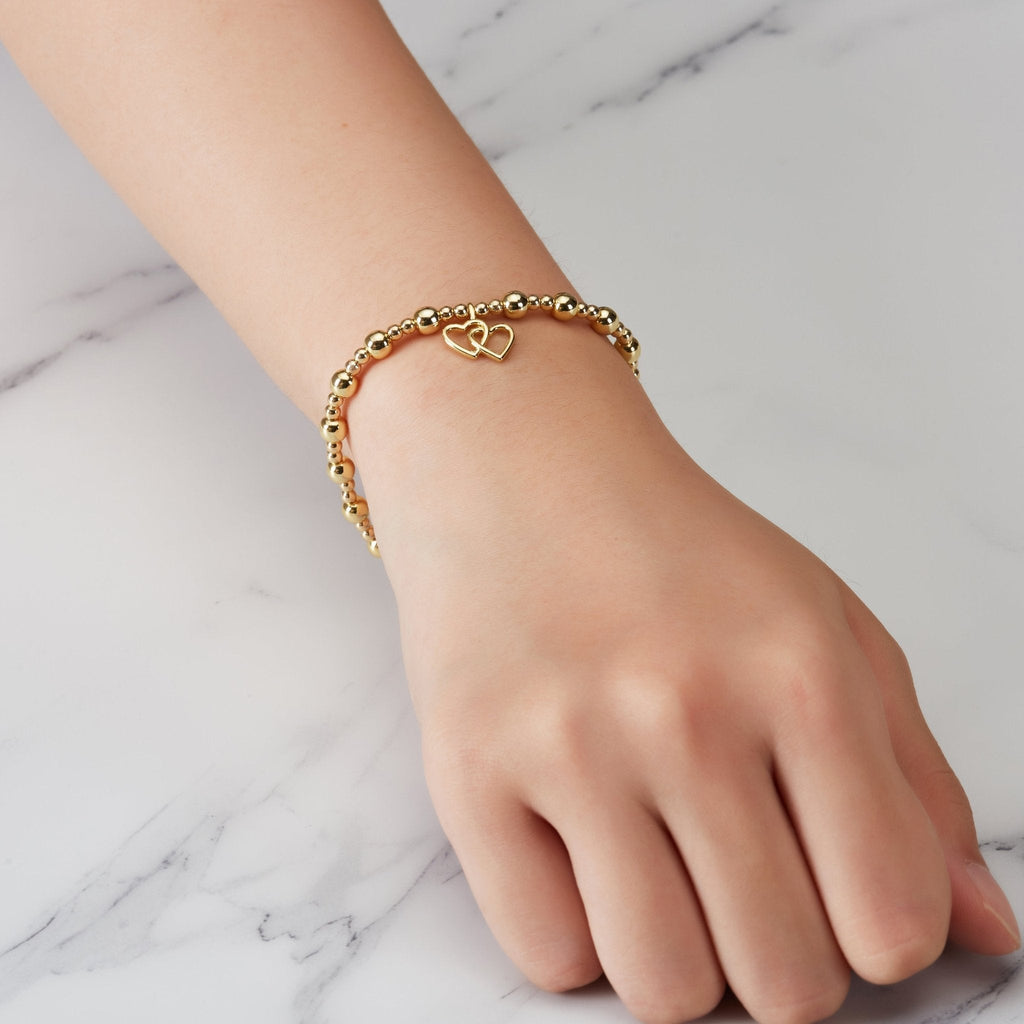 18k Gold Plated Sister Quote Stretch Bracelet with Gift Box