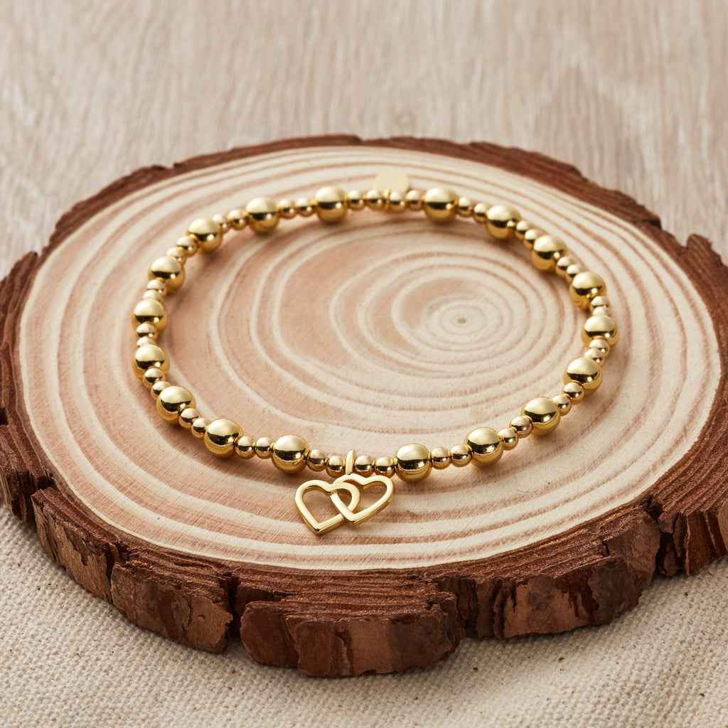 18k Gold Plated Sister Quote Stretch Bracelet with Gift Box
