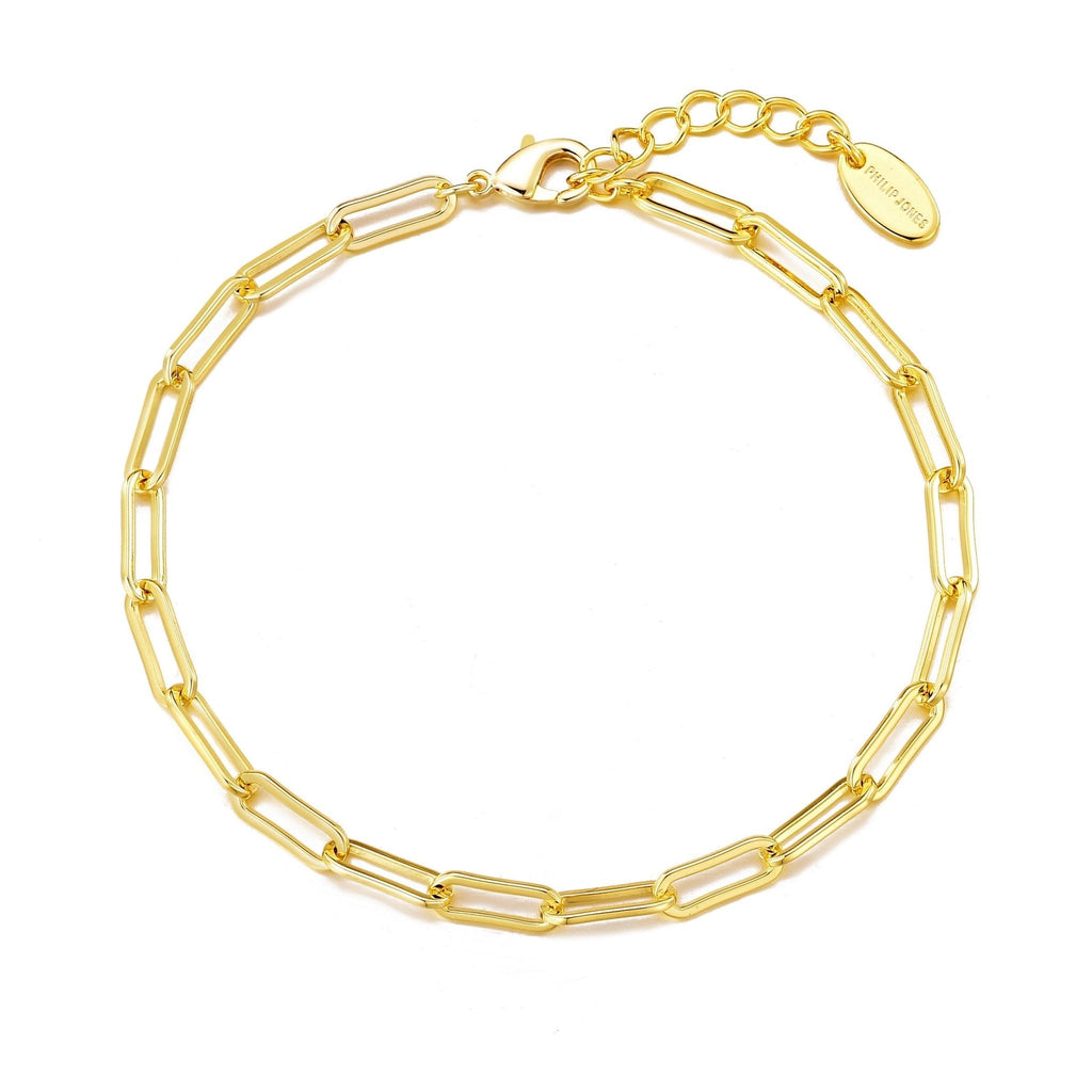 18k Gold Plated Small Link Paperclip Bracelet