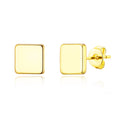 18k Gold Plated Square Stud Earrings