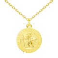 18k Gold Plated St Christopher Necklace