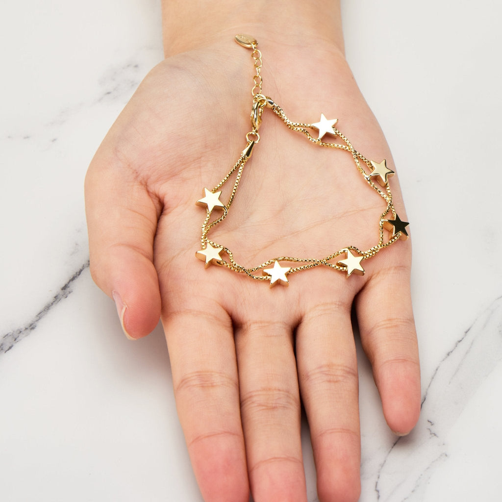 18k Gold Plated Star Bracelet