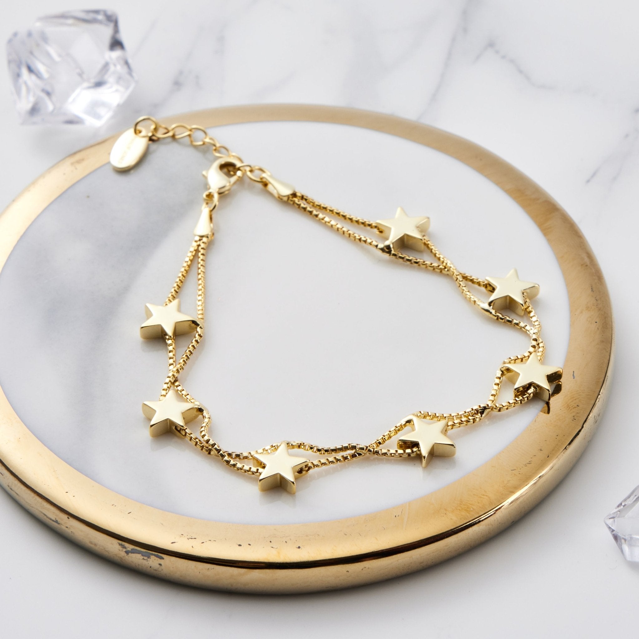 18k Gold Plated Star Bracelet