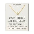18k Gold Plated Star Necklace with Quote Card