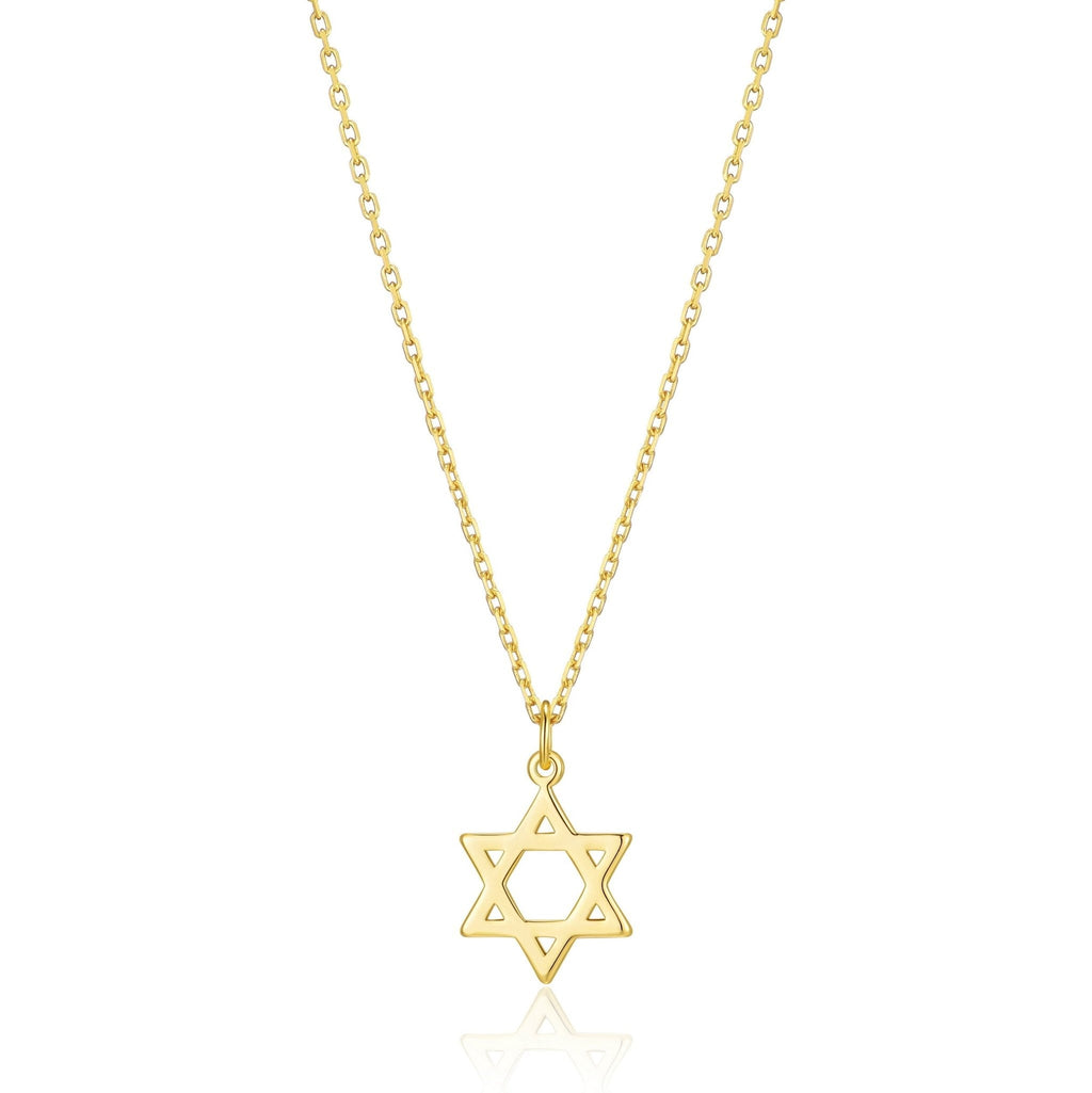 18k Gold Plated Star of David Necklace