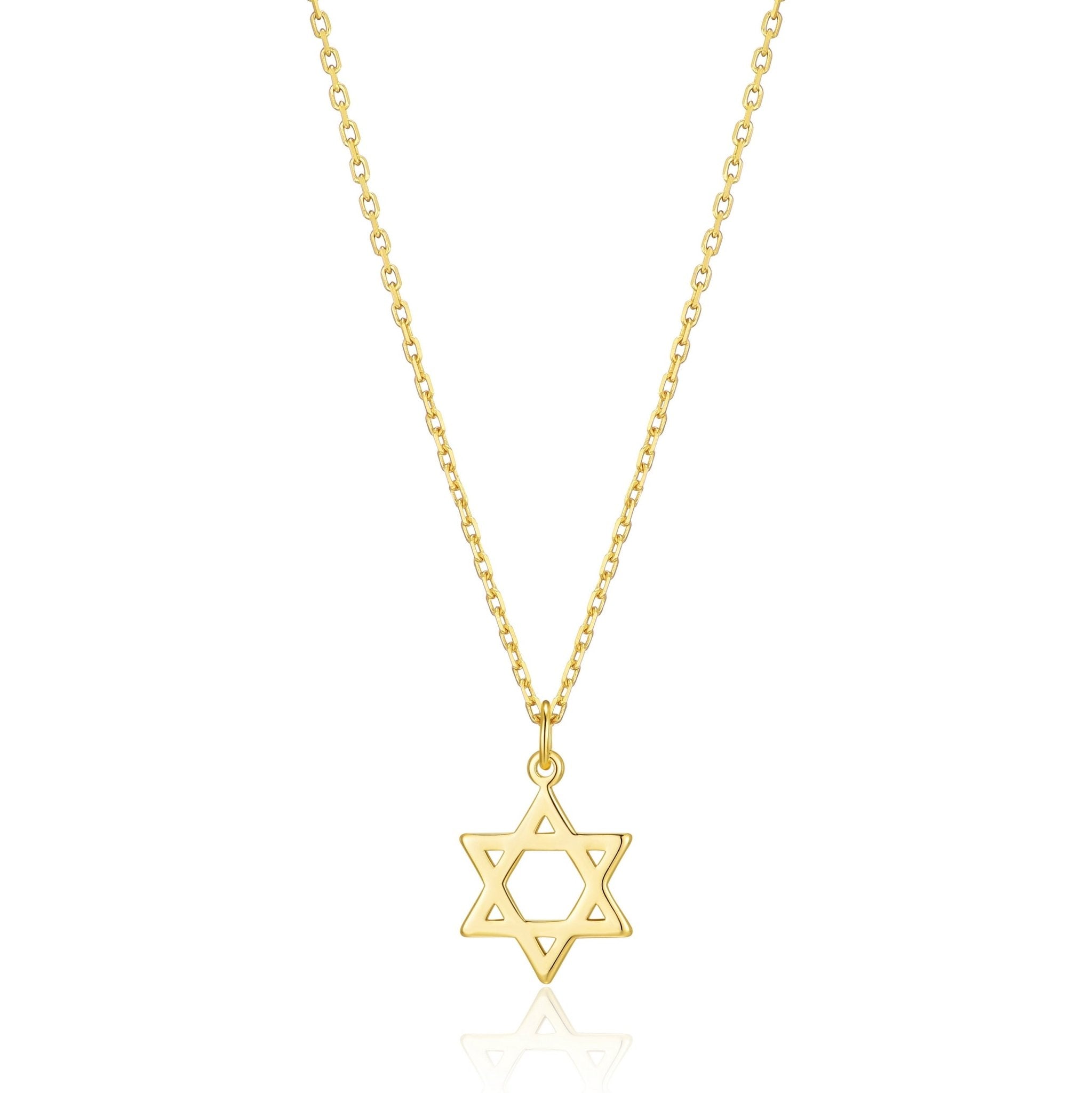 18k Gold Plated Star of David Necklace