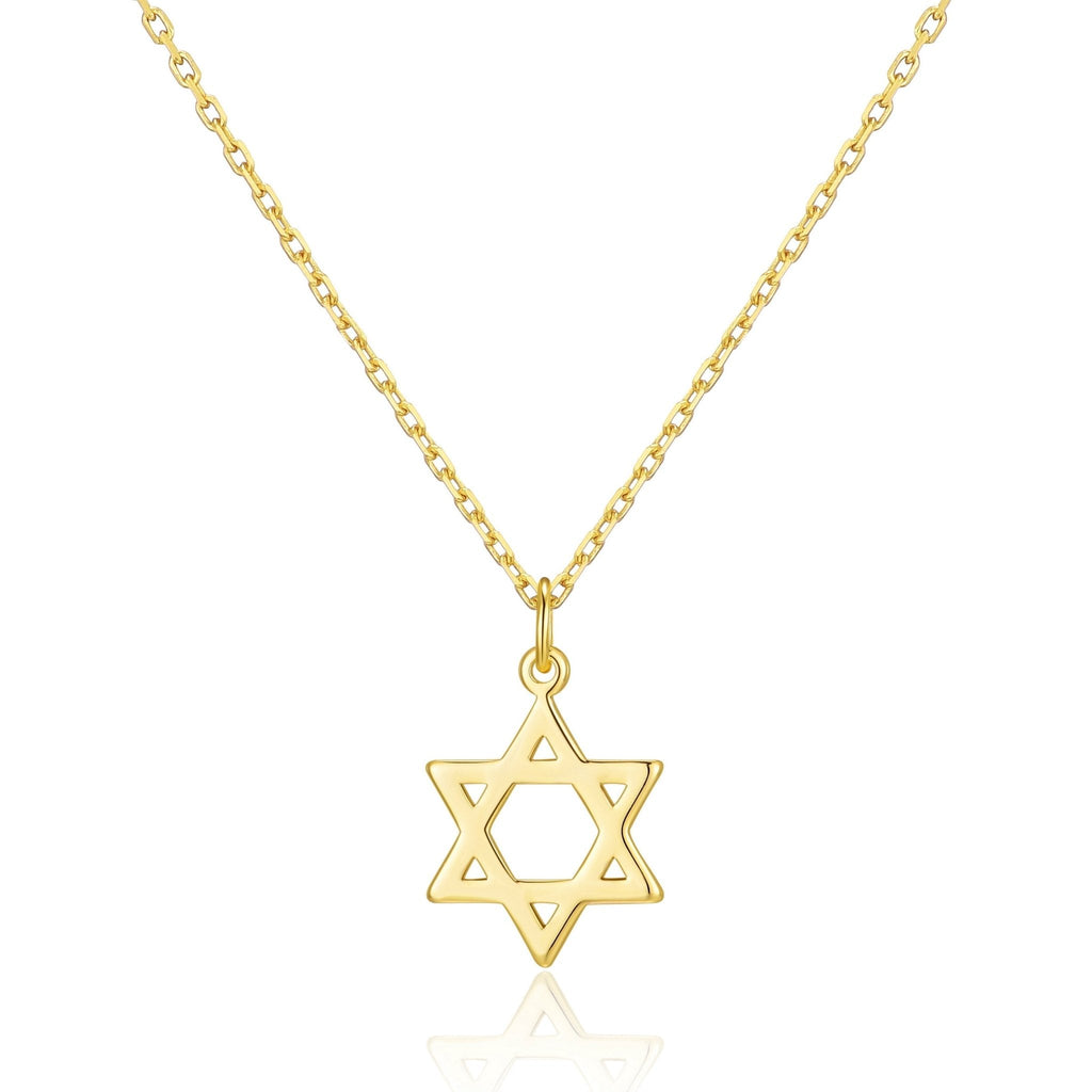 18k Gold Plated Star of David Necklace