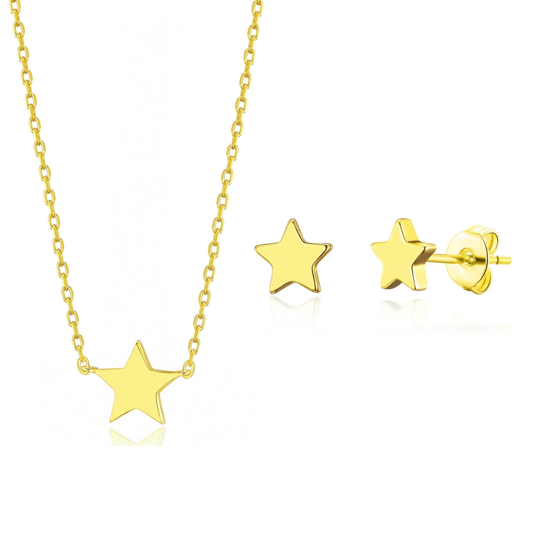 18k Gold Plated Star Set