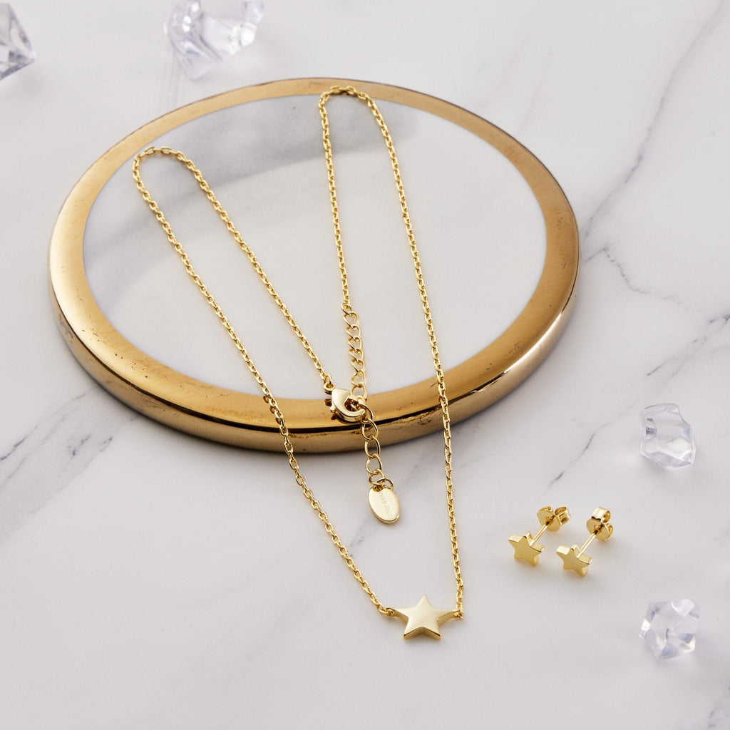18k Gold Plated Star Set