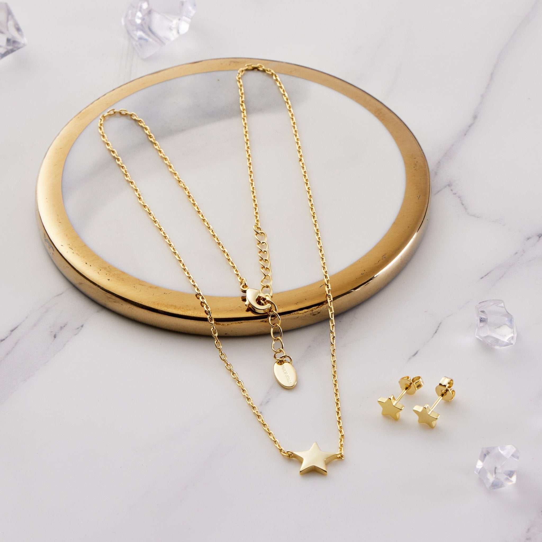 18k Gold Plated Star Set