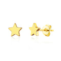 18k Gold Plated Star Stud Earrings